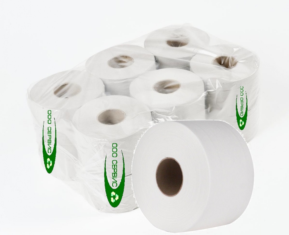 Туалетная бумага 200 метров (белая, 1 слой, упаковка 12 рулонов)